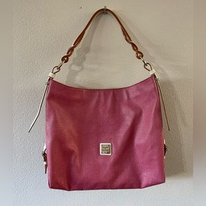 Dooney & Bourke Large Pink Pebbled Leather Handbag